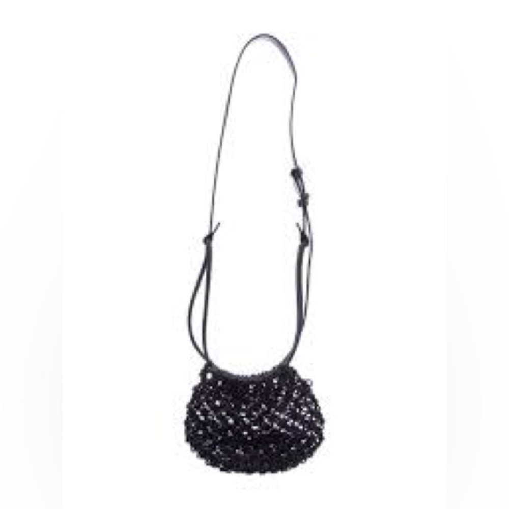 NWT Rebecca Minkoff Black Beaded Crossbody Bag